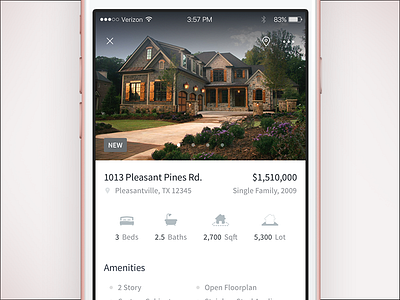 Home Listing Details app clean data home ios iphone mobile product real estate ui
