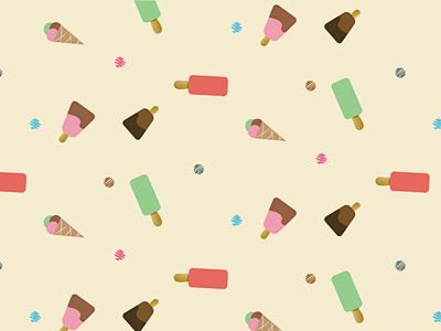 Seamless Icecream Pattern