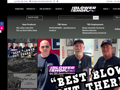 The Blower Shop Website design ux web