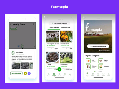 farmtopia Application 3d animation branding graphic design logo motion graphics ui