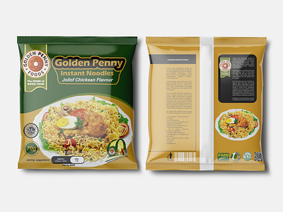 Golden penny package design