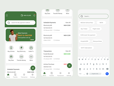 Payfast UI/UX design