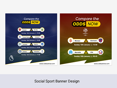 Sport fixtures social Design