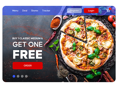 Pizza landing page 3d animation branding design figma graphic design illustration logo motion graphics pizza ui vector