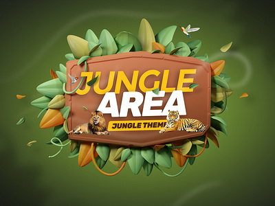 Jungle Area design 3d animation branding design graphic design illustration logo motion graphics ui vector
