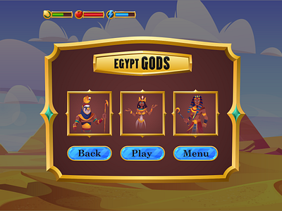 Egypt gods casino slot design