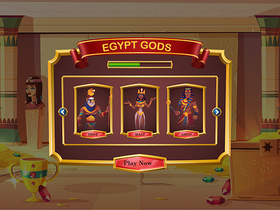 Egypt gods casino slot game design