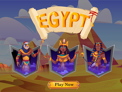 Egypt gods casino game design 3d animation branding design graphic design illustration logo motion graphics ui vector