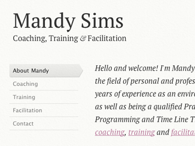 Mandy Sims pt serif responsive text web