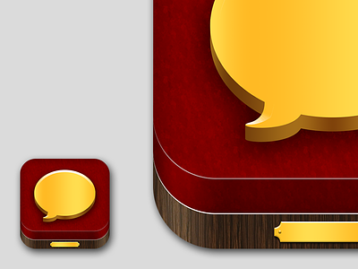 Speech Bubble Icon gold icon ios