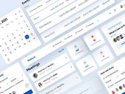 Weblo.io Elements app app elements branding dashboard design element elements elements design event guidelines interface meeting minimal navigation schedule trend design typography ux web webdesign