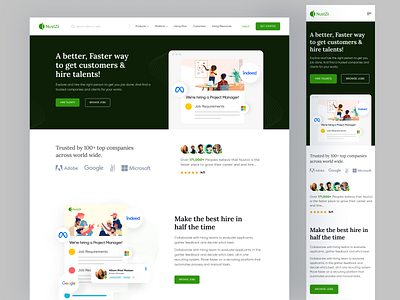 NustZii l Recruiting Website Design assessment careerpage design fiverr glassdoor hiretalent hiringplan indeed interfacedesign interviewscheduling moslim recruiting talentpage ui upwork ux uxdesign uxresearch webpage workable