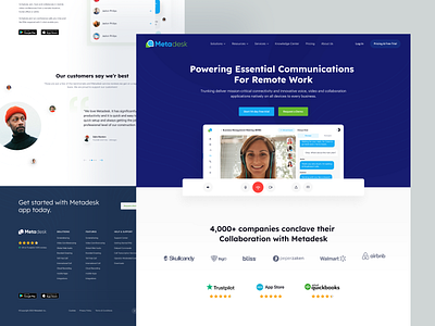 Metadesk - Online Call Service Website app call service conferencecall dashboard event icon meeting schedule call uiux ux video meeting videocall web design website