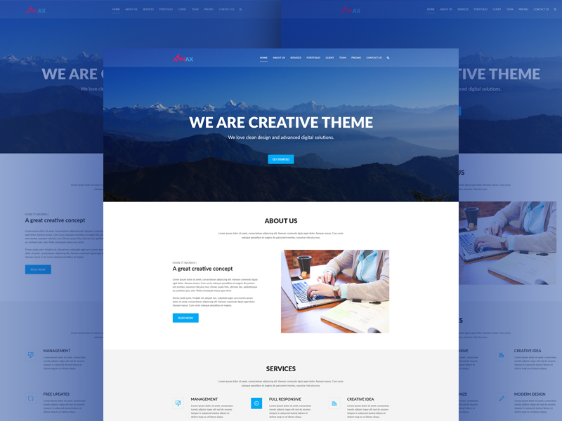 MAX l One Page Business Agency by Moslim Uddin on Dribbble