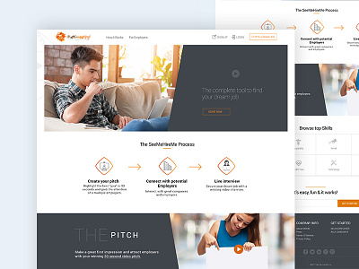 Find Your Job Landing Page apps design hire job research search skill strategy ui ux webdesign