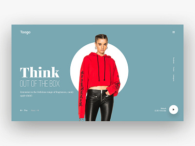 Out of the Box apps design dribbble experiment minimal slider think trend web