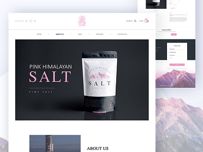 Ecommerce Project - HIMALAYAN SALT branding design ecommerce flat minimal salt typography ui ux webproject