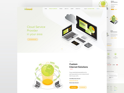 Cloud Service Website app business cloud cloudservice design home hosting interface design internet iptsp pricing provide service solutions ui ux website