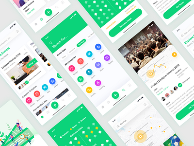 Event App Exploration app design ecommerce eventaudience eventcard eventdashboard eventdetails eventmanagement eventvenue ios iphonex minimal mobile popular prelookstudio seat typography uiux web webdesign