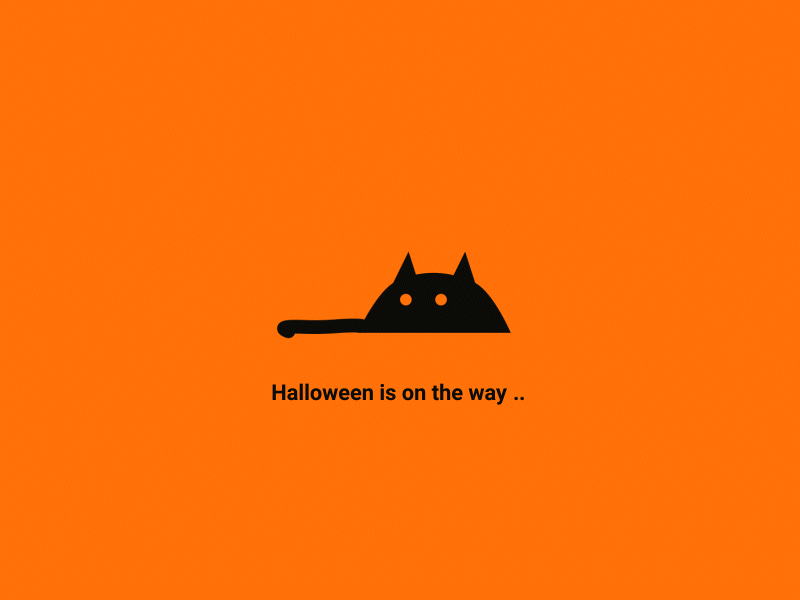 Motion Graphic | Halloween Cat after effects animation cat design graphic design halloween illustration motion design motion graphics scared