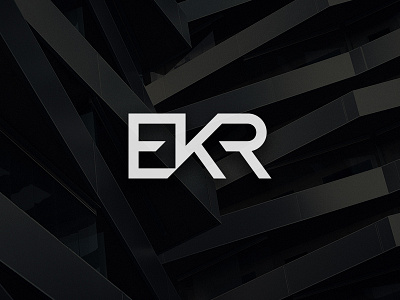 EKR Agency Logo angular black design e k linked logo logotype minimalist r simple typography