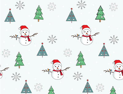 Snowman pattern bed linens cartoon character christmas christmas card christmas tree gift wrap illustration new year pattern snow snowflake snowman