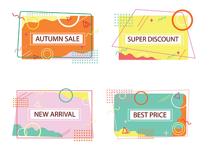 Memphis style sale autumn collection background background design banner best price branding colorful design discount card illustration memphis style new arrival poster art sales dashboard