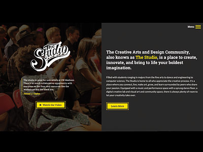 The Studio at UW institutional university website