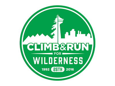 Climb and Run for Wilderness Badge badge logo wilderness