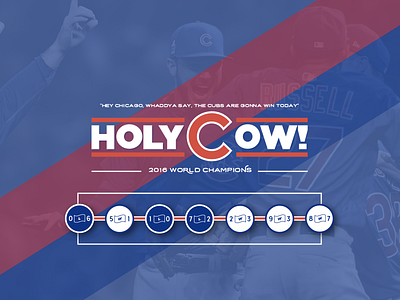 Holy Cow! baseball cubs graphic design sports design world series
