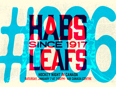 January 7 - Canadiens v Maple Leafs gameday graphic design hockey montreal canadiens toronto maple leafs