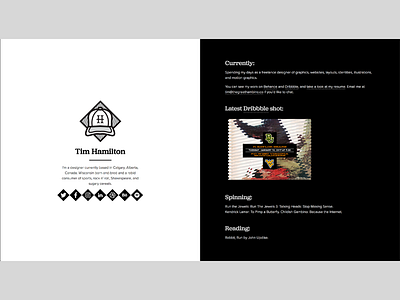 The Great Hambino portfolio web design website