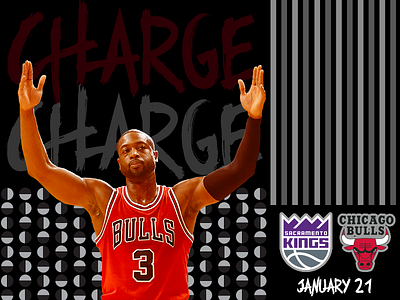 Kings vs Bulls basketball chicago bulls gameday graphic design sacramento kings