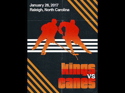 Gameday 26 - Kings vs Hurricanes carolina hurricanes gameday graphic design hockey los angeles kings sports design