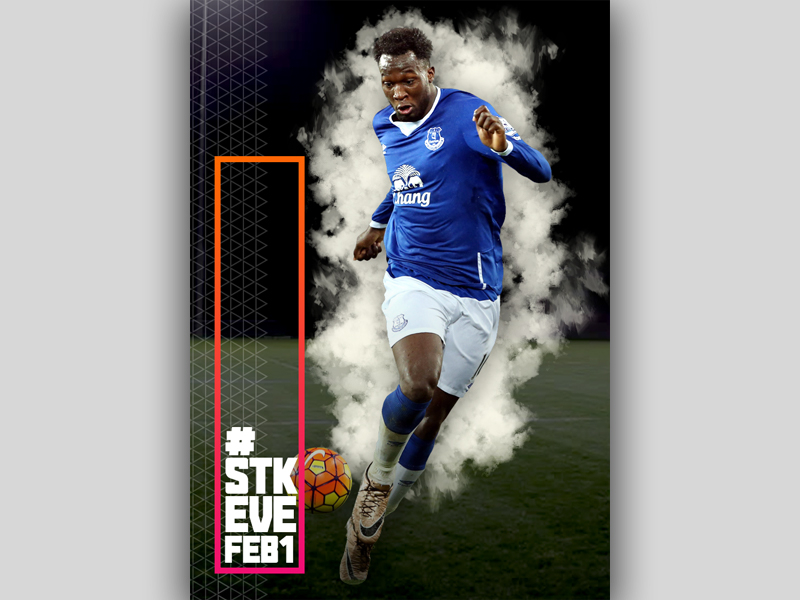 February 1 - Stoke City v Everton everton football gameday graphic design premier league soccer sports design stoke city