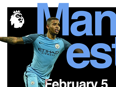 February 5 - Manchester City vs Swansea City football gameday graphic design manchester city premier league soccer sports design swansea