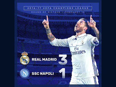 February 15 - Real Madrid vs Napoli football gameday graphic design napoli real madrid soccer sports design