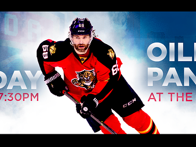 February 22 - Oilers vs Panthers gameday graphic design hockey oilers panthers sports design