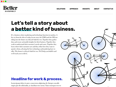 Agency Site: Better agency bicycle bike mockup web design website