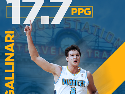 March 10 - Celtics vs Nuggets basketball boston celtics denver nuggets gallinari gameday graphic design sports design