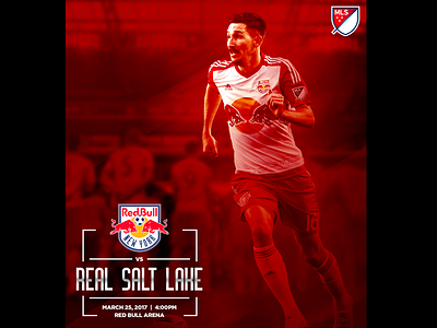 March 25 - New York Red Bulls vs Real Salt Lake football gameday graphic design new york red bulls real salt lake soccer sports design