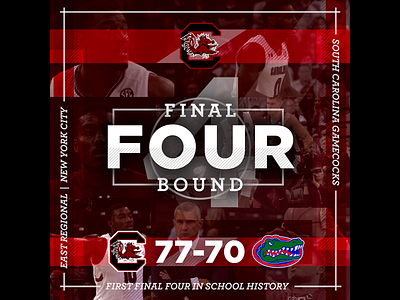 March 26 - South Carolina vs Florida basketball florida gameday graphic design march madness south carolina sports design