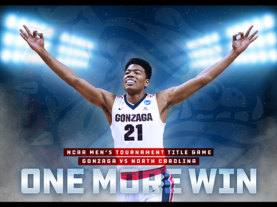 April 3 - National Championship basketball gameday gonzaga graphic design sports design