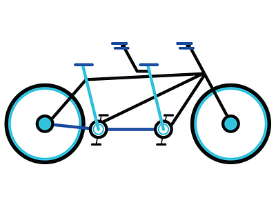 Tandem Bike - Final bicycle bike illustration