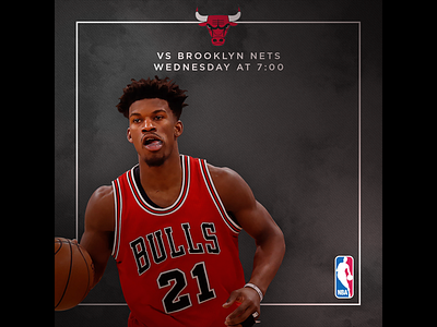 April 12 - Nets vs Bulls basketball chicago bulls gameday graphic design nba sports design