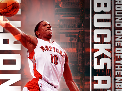 April 15 - Bucks vs Raptors basketball gameday graphic design sports design toronto toronto raptors