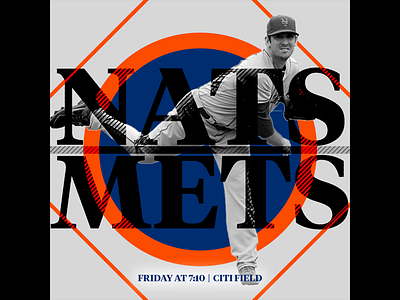 April 21 - Nats vs Mets baseball gameday graphic design new york new york mets sports design