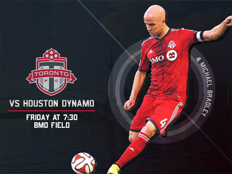 April 28 - Toronto FC vs Houston Dynamo football gameday graphic design soccer sports design toronto