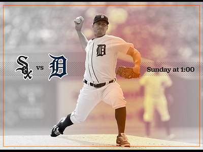 April 30 - White Sox vs Tigers baseball detroit gameday graphic design sports design tigers