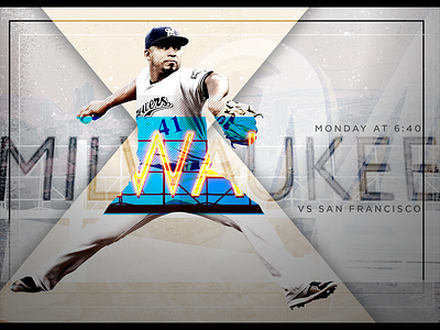 June 5 - Giants vs Brewers baseball brewers gameday graphic design milwaukee sports design